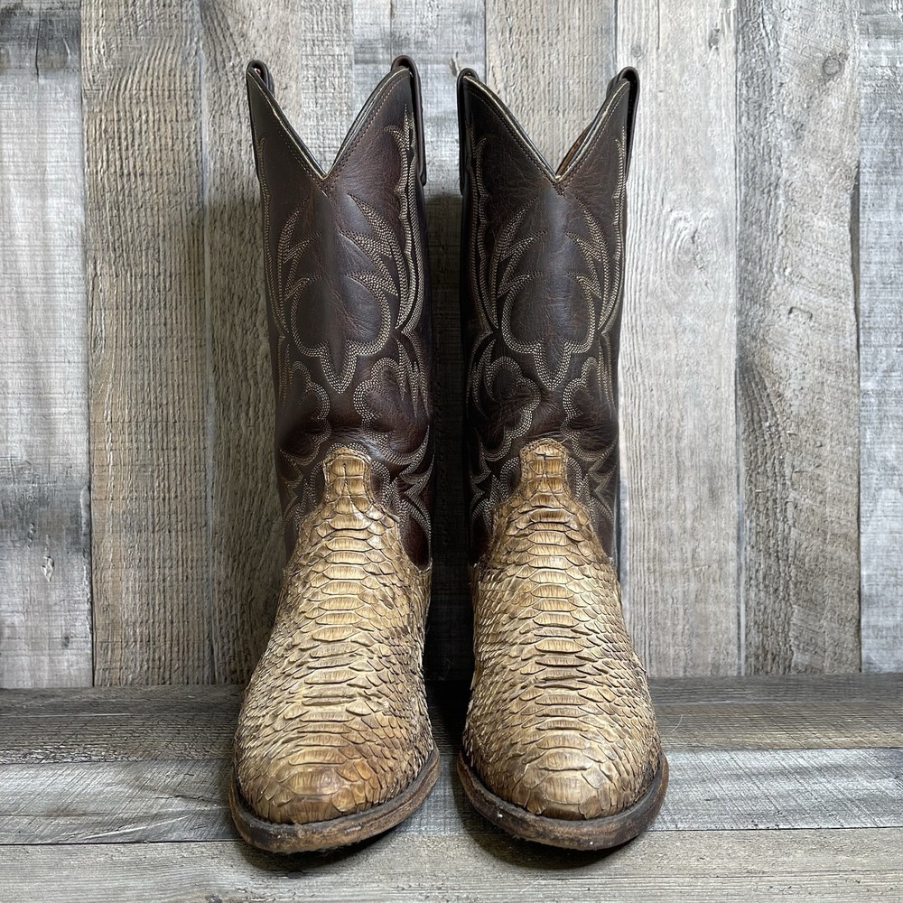Mens Dan Post Vintage Exotic Python Snake Leather… - image 3